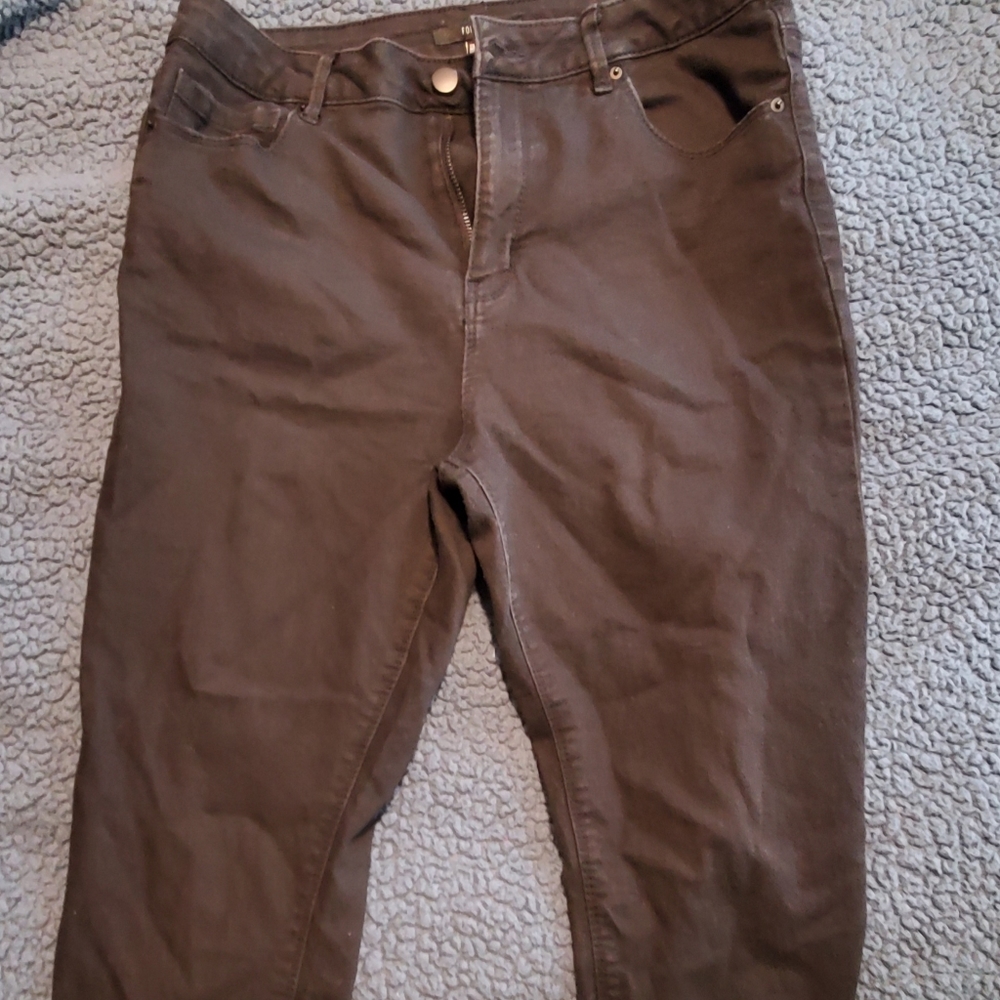 Black high rise skinny jeans